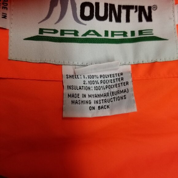 ✅Mount'n Prairie Hooded Hunting 3/1 Jacket W/Zip Out Liner Orange Mens M *STAIN - Picture 11 of 14